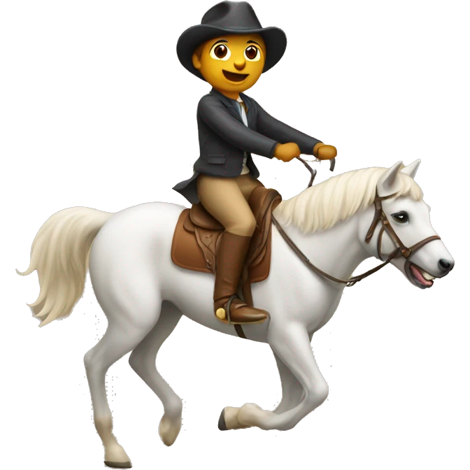 Dog riding horse emoji