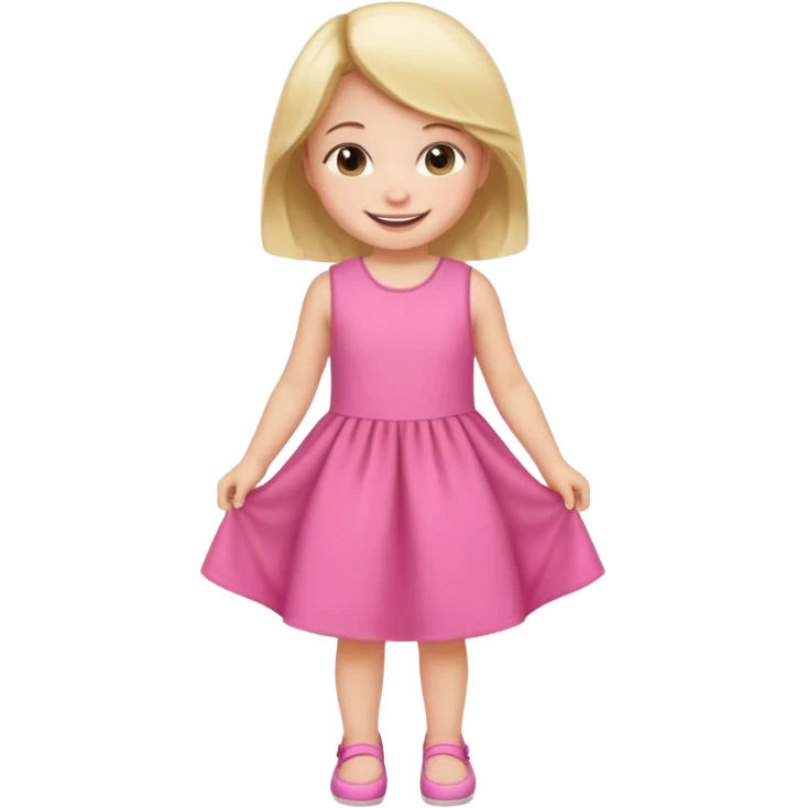 a little girl changing clothes emoji