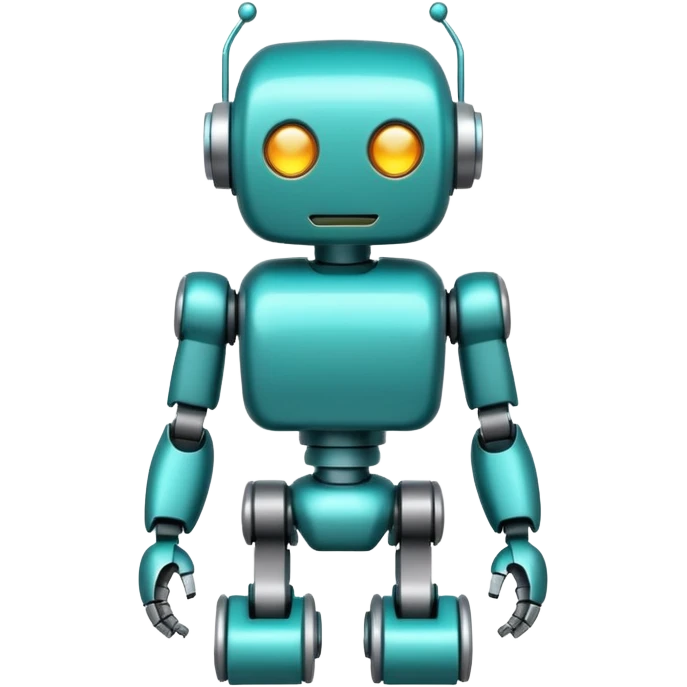 Teal robot emoji