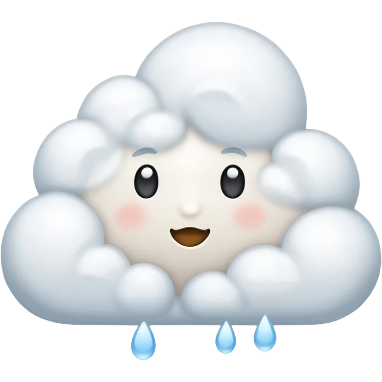 a normal cloud that is snowing  emoji
