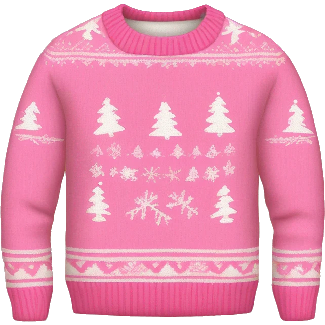 pink ugly Christmas sweater emoji