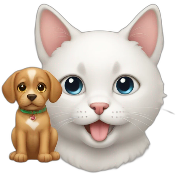 cat with dog emoji