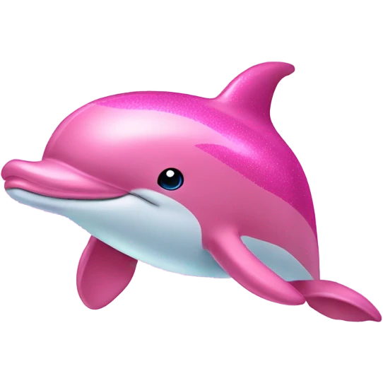 Pink dolphin with glitter  emoji