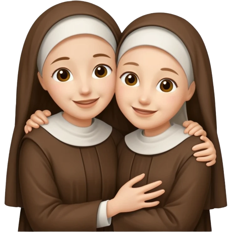 Hugging carmelitan sister love emoji