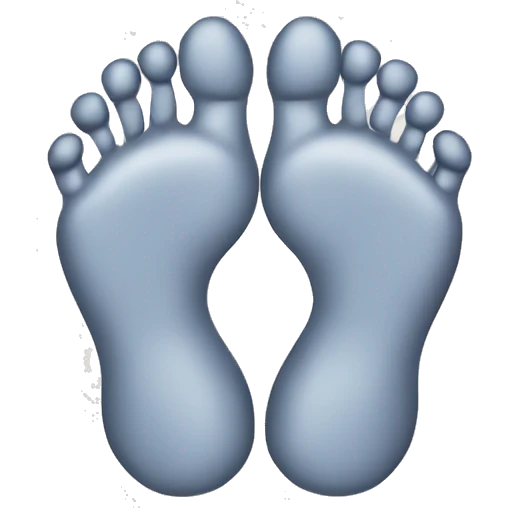 Two feet with toes intertwined like holding hands  emoji