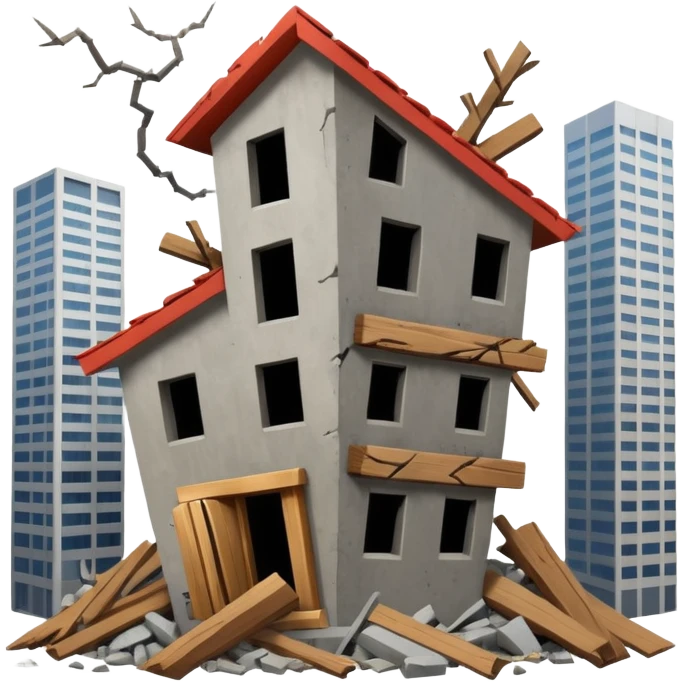 Kong smashing a house emoji