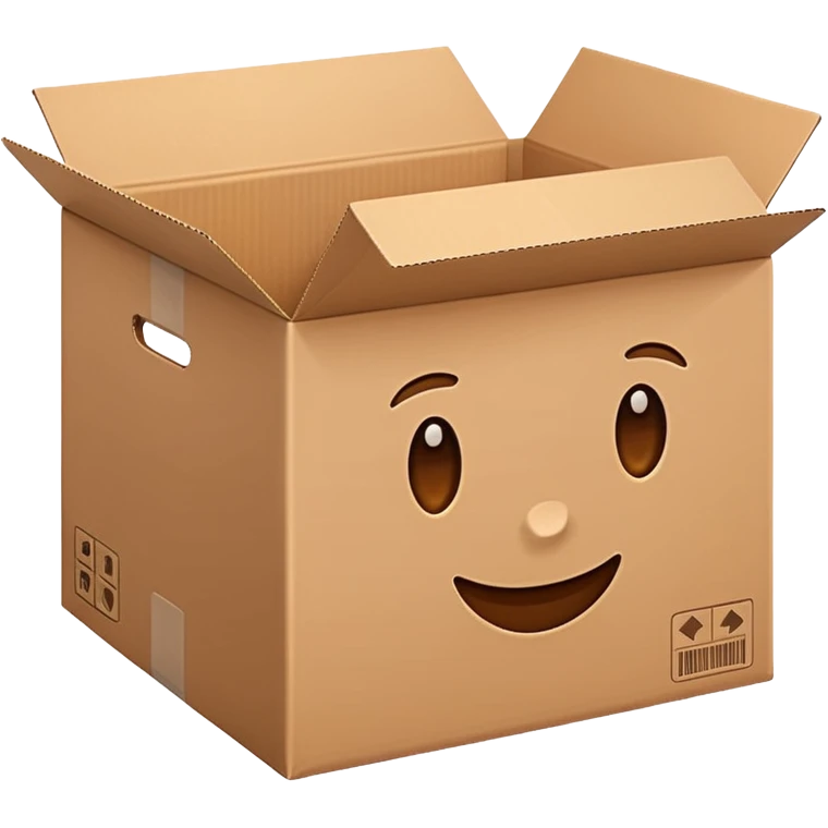 clean cardboard box  emoji