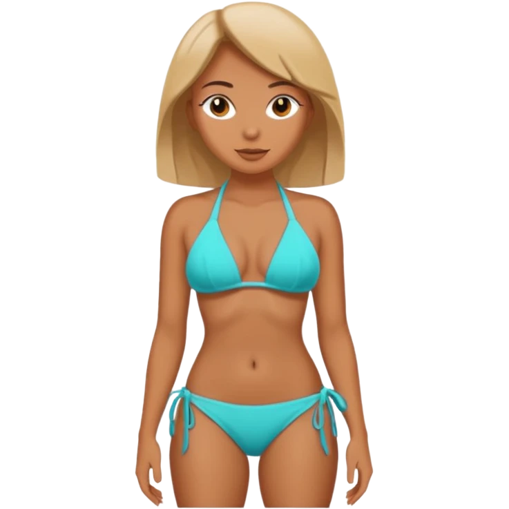 women in bikini full view emoji