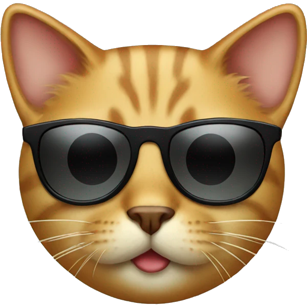 Cat with sunglasses emoji