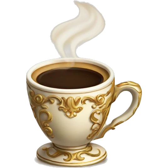 vintage fancy Coffee cup emoji