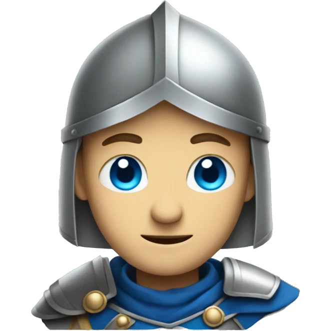 Knight with blue eyes emoji