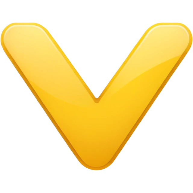 Желтая галочка без фона  emoji