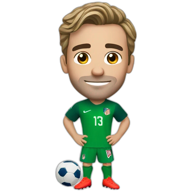 Griezmann playing football emoji
