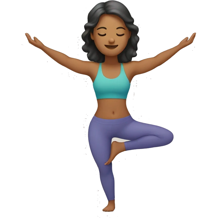 Mujer haciendo yoga  emoji