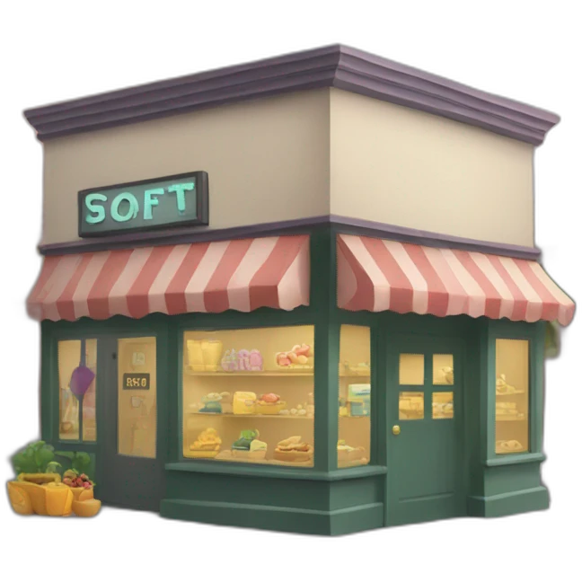 Shop with sign out front emoji