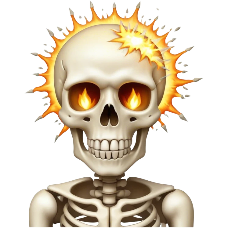 Skeleton with An exploding head emoji