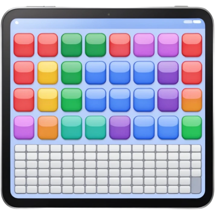 colorful pastel google spreadsheet with data cells emoji