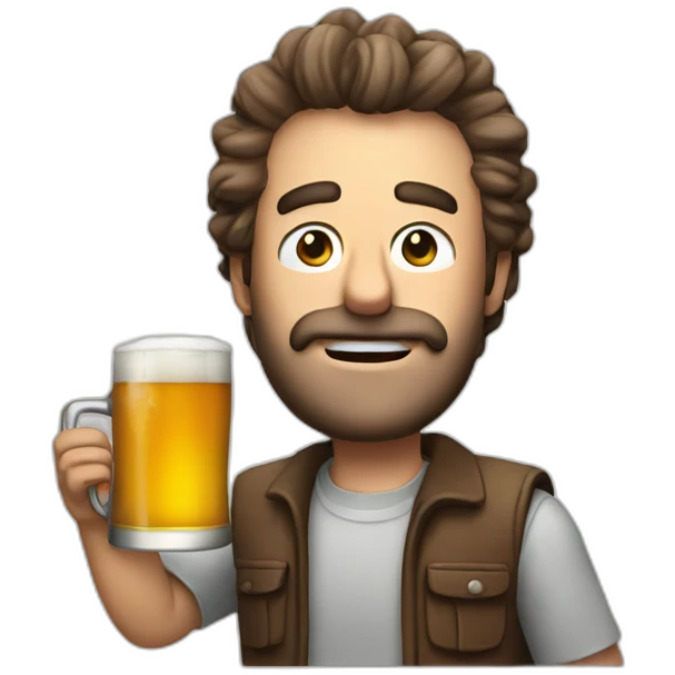 Rick drink beer emoji