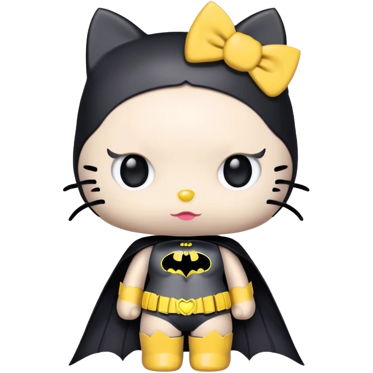 Hello kitty Batman  emoji