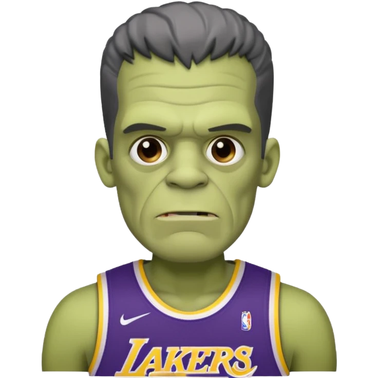 Frankenstein with a lakers uniform emoji