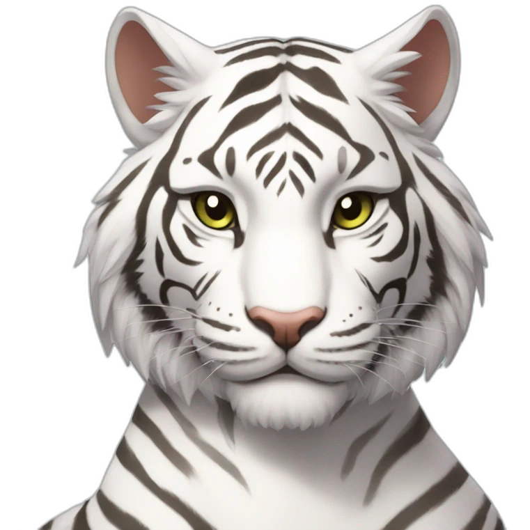 Hybrid of white tiger and bunny emoji