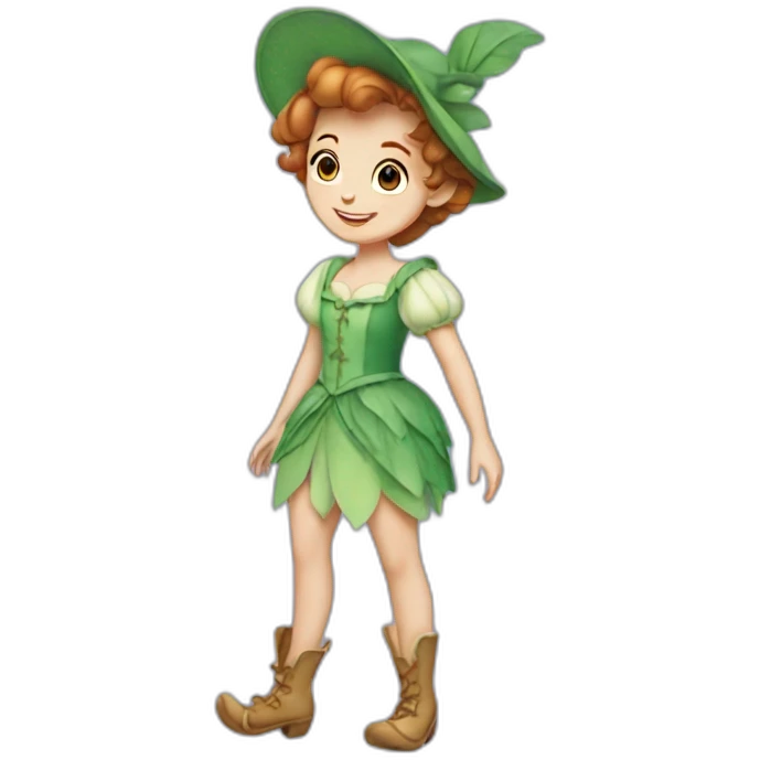 peter pan dressing up as wendy Disney  emoji