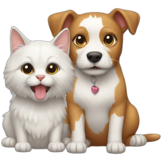 Dog and cat emoji