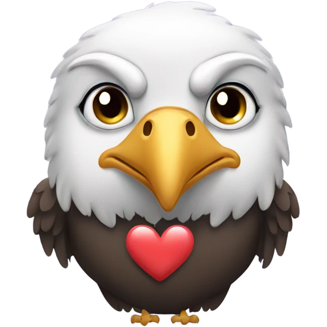 Affectionate Bald Eagle with Heart Eyes emoji
