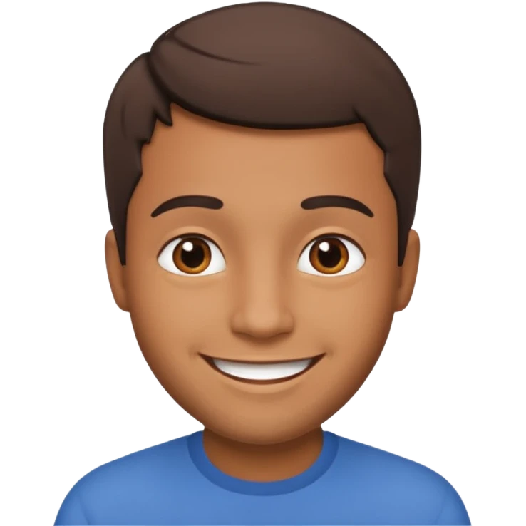 A brown man  happy emoji