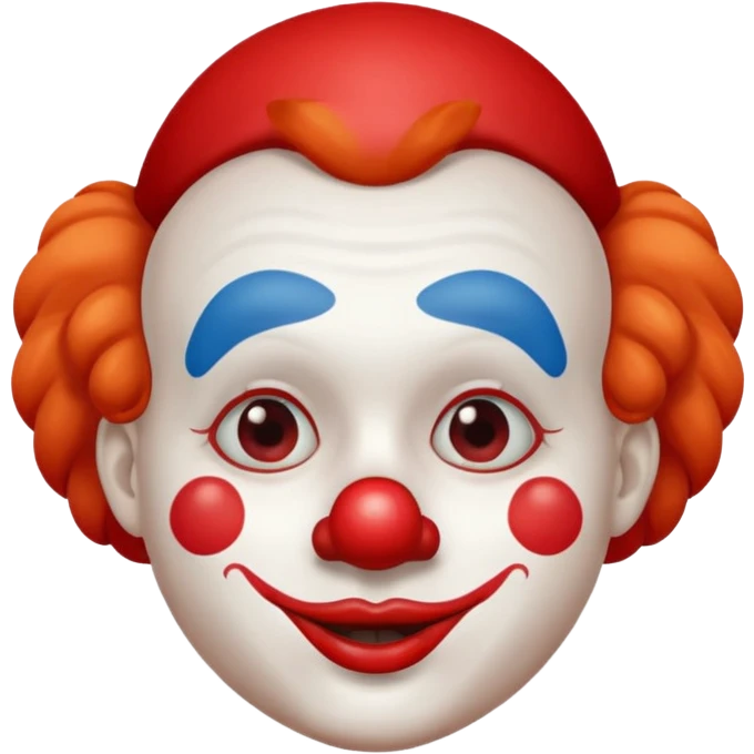 a person wearing a clown nose emoji