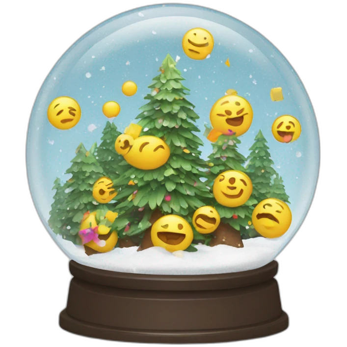 Confetti world snowglobe emoji