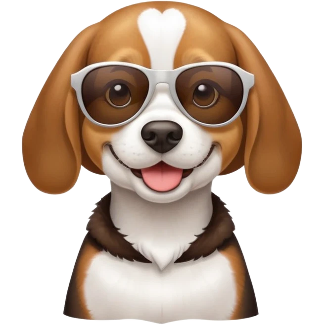 beagle wearing sunglasses emoji