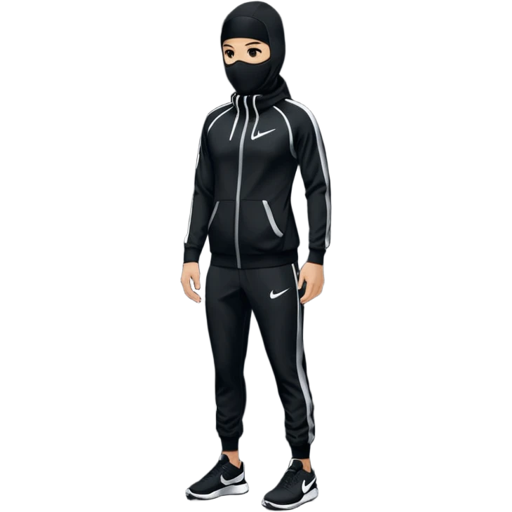 nike tech tracksuit clothing and baclava, ()no person emoji