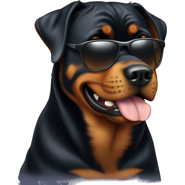 Rottweiler wearing sunglasses  emoji