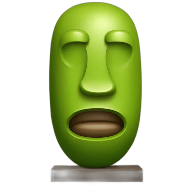avocado moai statue emoji
