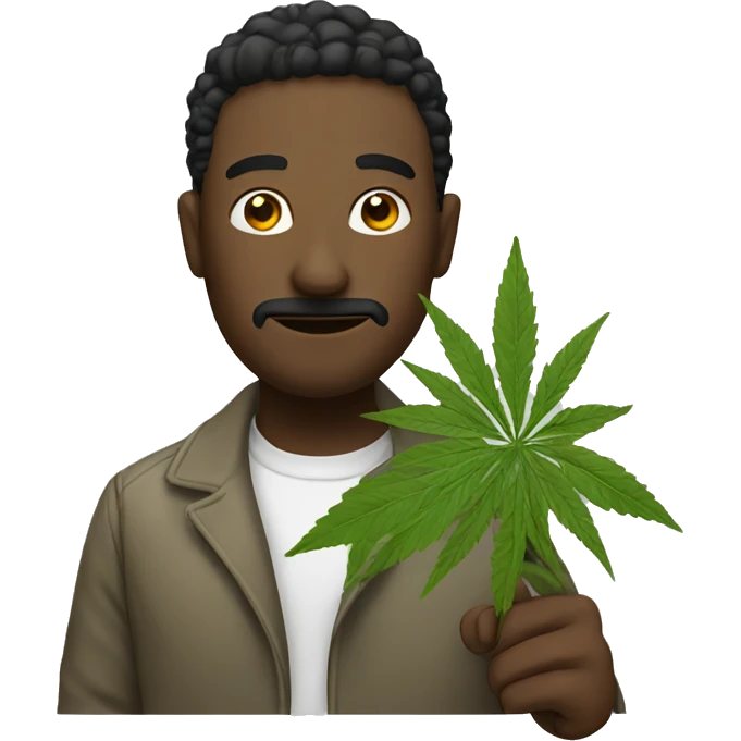 weed and person emoji