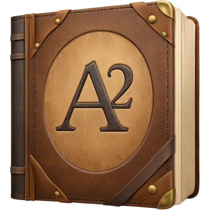 a book with "A2" on its cover emoji