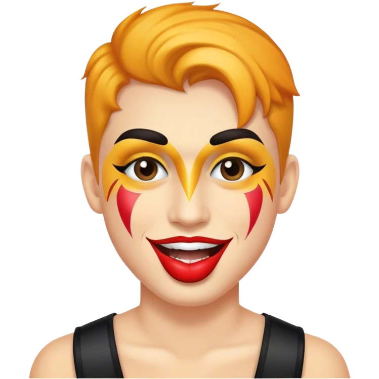 kiss band make up happy face emoji