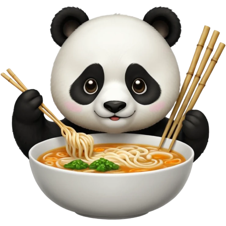Panda eating ramen 🍜 emoji