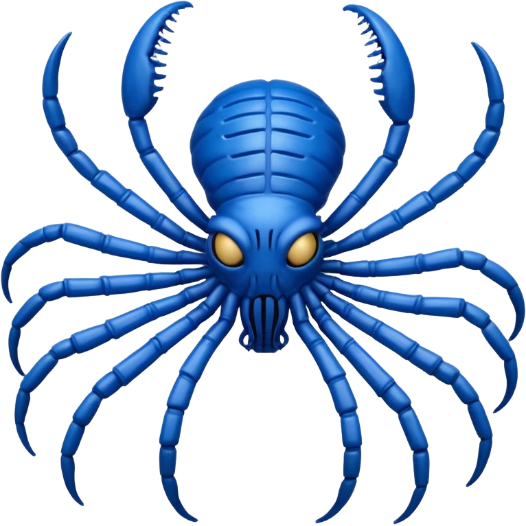woman with blue Facehugger emoji