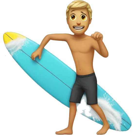 Hai auf Surfbrett  emoji