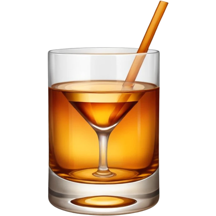 cocktail in a whisky glass emoji