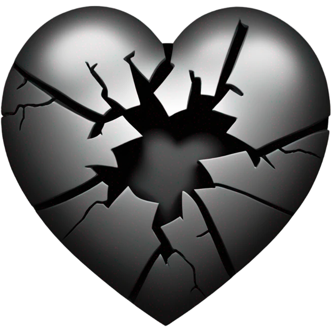 black broken heart  emoji