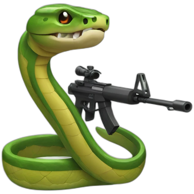 snake with rifle emoji