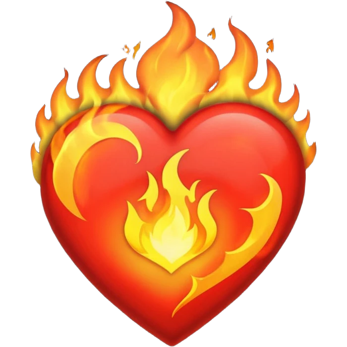 Black fire heart  emoji