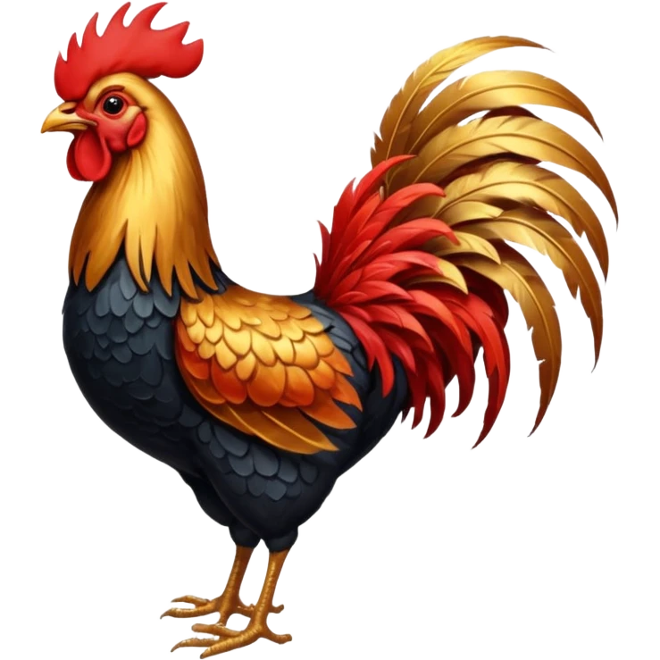 High resolution of A rooster emoji