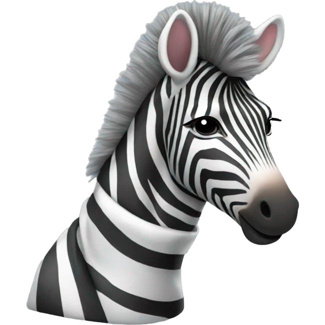 Zebra with a scarf emoji
