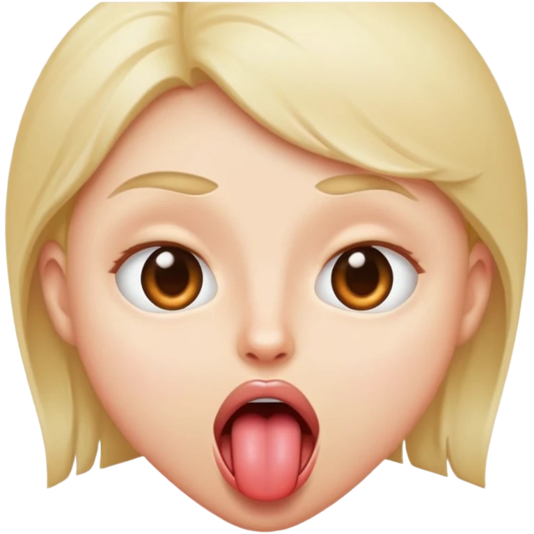 Eyes wide open tongue out  emoji