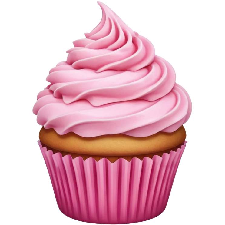Cupcake with pink icing emoji