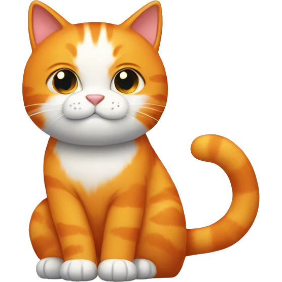 Big orange cat AND small tricolour kitty emoji